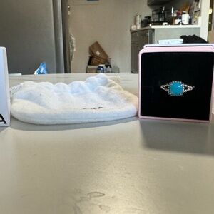 "Vibrant Spirit" Ring in Sterling Silver with Scuba Blue Crystal